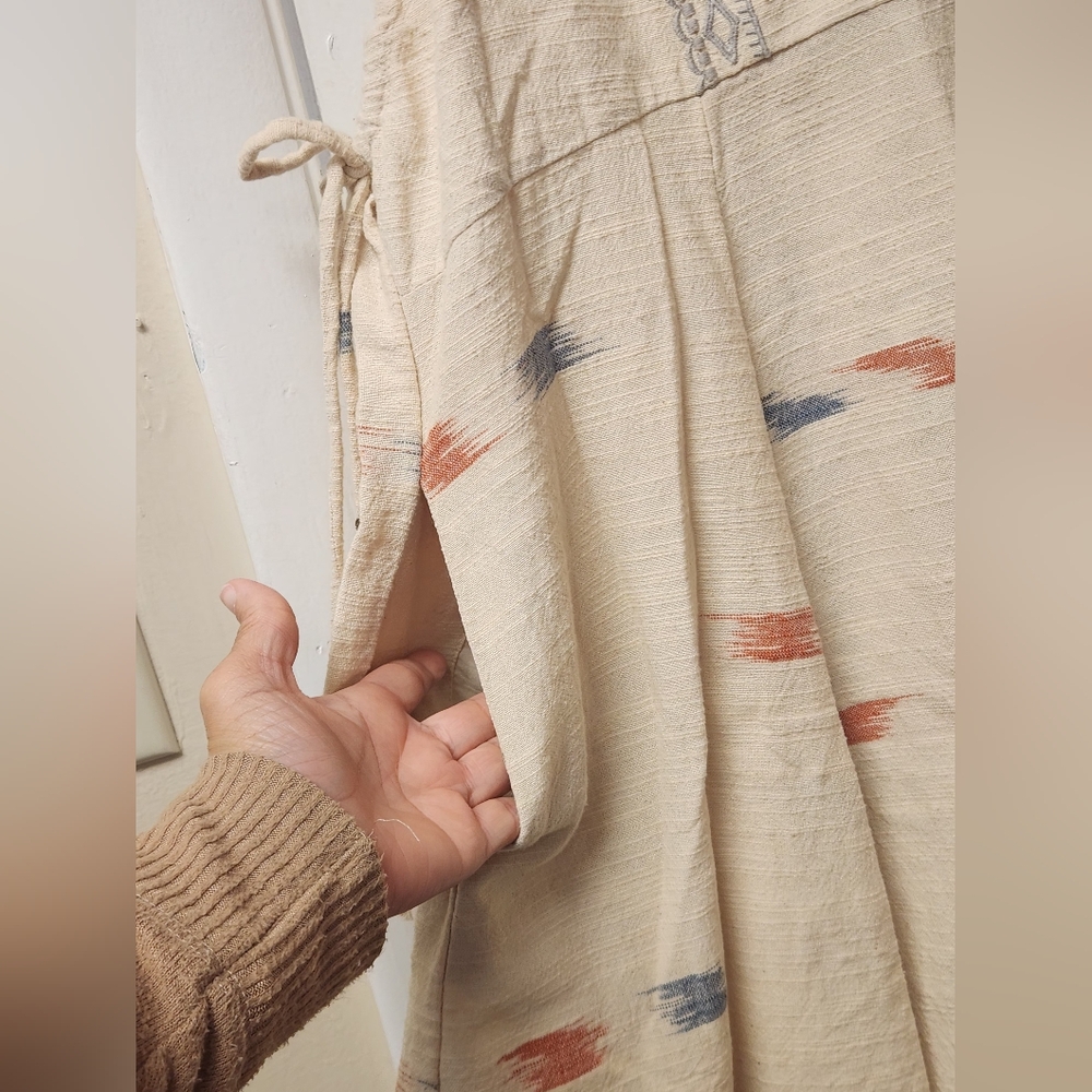 Free People Daydreamer Embroidered Boho Mini Dress With Pockets Size M - Picture 9 of 14